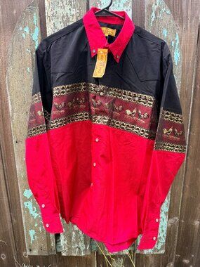 NWT Scorpio Men's Western Dress Shirt Size M